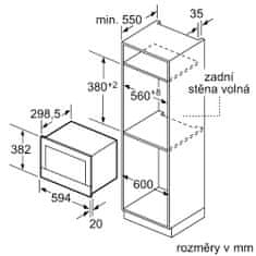 Bosch vestavná mikrovlnná trouba BFL634GB1