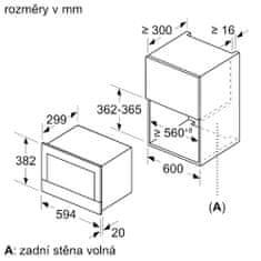 Bosch vestavná mikrovlnná trouba BFL634GB1