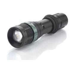 Solight Solight LED kovová svítilna, 150lm, 3W CREE LED, černá, fokus, 3 x AAA WL09