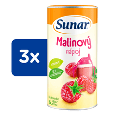 Sunar rozpustný nápoj malinový 3 x 200 g