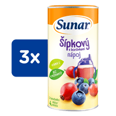 Sunar rozpustný nápoj šípkový s borůvkami 3 x 200 g