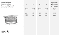 SVX Rukojeť na bednu Zn 100mm Balení: 2 ks