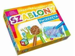 MULTIGRA Sada šablon s pastelkami Zvířata KS0560