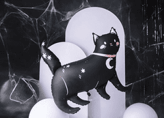 PartyDeco Fóliový balónek supershape Kočka černá 96x95cm