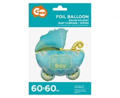 GoDan Fóliový balónek supershape Baby Boy kočárek 60cm