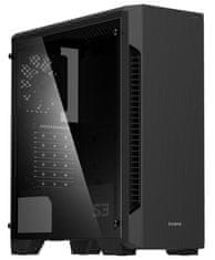 Zalman case miditower S3 TG, ATX, 3x 120mm ventilátor, 1x USB 3.0, 2x USB 2.0, průhledná bočnice, černá, bez zdroje