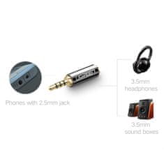 Ugreen audio adaptér 2.5mm jack / 3.5mm jack M/F, černý