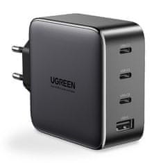 Ugreen CD226 GaN síťová nabíječka 3x USB-C / 1x USB PD QC 100W, černá