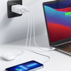 Ugreen CD275 síťová nabíječka USB / 2x USB-C 65W PD QC, bíla