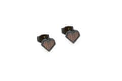 BeWooden Dámské náušnice Apis Nox Earrings Heart černá One size