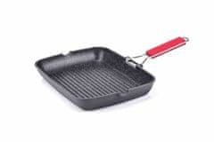 Moneta Patelnia grill s skládací rukojetí 34x24cm / Moneta