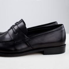 Duo men Pánské penny loafers mokasíny Alessio černé vel. 41