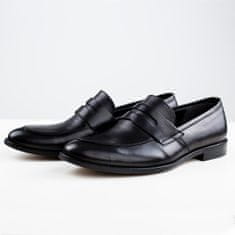 Duo men Pánské penny loafers mokasíny Alessio černé vel. 41