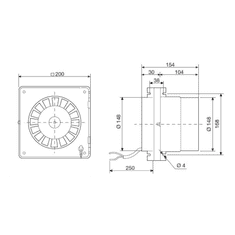 Soler&Palau Potrubní ventilátor TDM 300 N, průtok 300 m³/h, otáčky 2200 min-1, nízká spotřeba, tichý chod, bílý