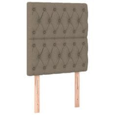 Greatstore Čelo postele s LED taupe 80x7x118/128 cm textil