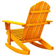 Greatstore Zahradní houpací křeslo Adirondack masivní jedlové dřevo oranžové