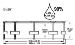 Bestway Bazén s konstrukcí 3,05 x 0,76 m bez filtrace