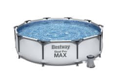 Bestway Bazén s konstrukcí 3,05 x 0,76 m světle šedý s kartušovou filtrací