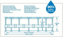 Bestway Bazén s konstrukcí 4,57 x 1,22m světle šedý set