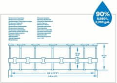 Bestway Bazén s konstrukcí 3,96 x 0,84 m s kartušovou filtrací