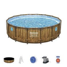 Bestway Bazén Wood Swim Vista s konstrukcí 4,88 x 1,22 m set