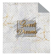 Detexpol Přehoz na postel Sweet Dreams mramor white Polyester, 220/240 cm