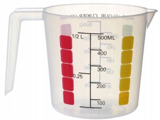 AM Kuchyňský džbán s odměrkou Plastový SAM 0,5 l