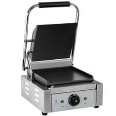 Royal Catering Profesionální kontaktní oboustranný hladký kontaktní gril, deska ze smaltované litiny 1800W 230V Royal Catering