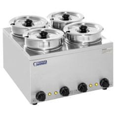 shumee Bain-marie elektrický ohřívač polévky 600W 230V 4 x 3,8L