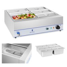 shumee Bain marie ohřívač vody s kohoutkem 6 x GN 1/3 2000W 230V Royal Catering