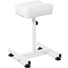 Greatstore Kosmetická stolička na pedikúru s nastavitelnou výškou do 67 cm do 80 kg - bílá