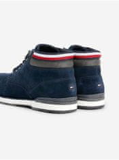 Tommy Hilfiger Tmavě modré pánské kotníkové semišové boty Tommy Jeans 42