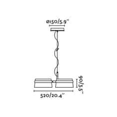 FARO Barcelona FARO LOOP závěsné svítidlo, černá