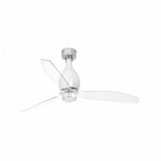 FARO Barcelona FARO MINI ETERFAN M LED, bílá/transparentní, stropní ventilátor s DC motorem