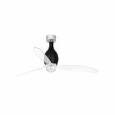 FARO Barcelona FARO MINI ETERFAN M LED, černá/transparentní, stropní ventilátor s DC motorem