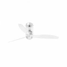 FARO Barcelona FARO MINI TUBE FAN M LED, transparentní, stropní LED ventilátor s DC motorem