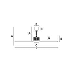 FARO Barcelona FARO JUST FAN XS LED, starozlatá/černá, stropní ventilátor 81cm SMART