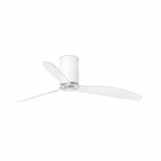 FARO Barcelona FARO MINI TUBE FAN, bílá/transparentní, stropní ventilátor s DC motorem