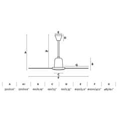 FARO Barcelona FARO ECO INDUS M, bílá, stropní ventilátor