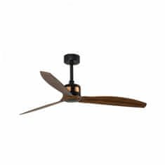 FARO Barcelona FARO COPPER FAN M, černá/dřevo, stropní ventilátor