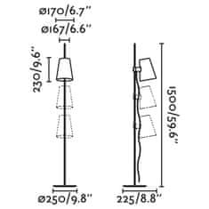 FARO Barcelona FARO LUPE černá/béžová stojací lampa