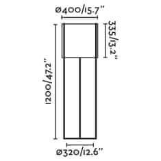 FARO Barcelona FARO DRUM černá/šedá stojací lampa