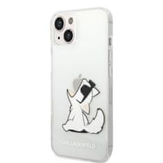 Karl Lagerfeld Kryt na mobil Choupette Eat na Apple iPhone 14 Plus - průhledný