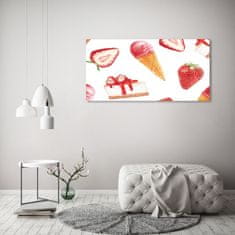 Wallmuralia Moderní foto obraz na stěnu Dezert 125x50 cm 4 úchytky