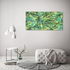 Wallmuralia Moderní foto obraz na stěnu Tropické listí 125x50 cm 2 úchytky