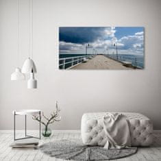 Wallmuralia Foto obraz skleněný horizontální Molo Orlov 125x50 cm 4 úchytky