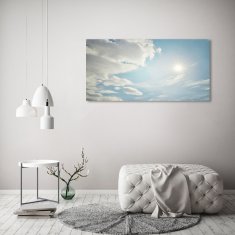 Wallmuralia Fotoobraz na skle Oblaka na nebi 125x50 cm 2 úchytky