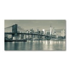 Wallmuralia Foto-obrah sklo tvrzené Manhattan New York 100x50 cm 2 úchytky