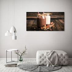 Wallmuralia Foto obraz fotografie na skle Koktejl 125x50 cm 4 úchytky