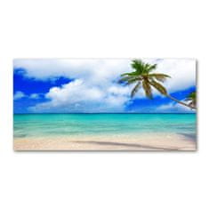 Wallmuralia Foto obraz skleněný horizontální Karigská pláž 100x70 cm 2 úchytky
